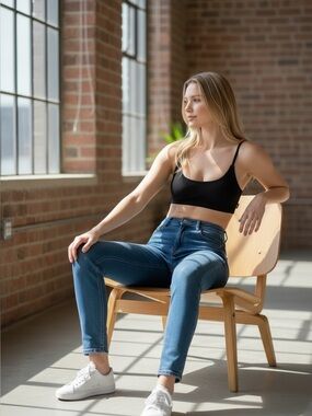 Black Ribbed Crop Top by The Kript - Size: Medium - NWOT